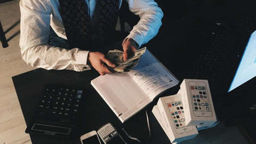 Man counting money