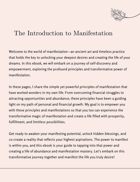 Manifestation of Money