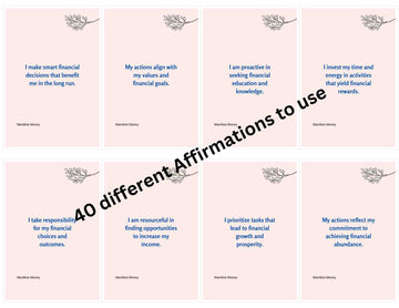 Money Manifestation Digital Printable cards